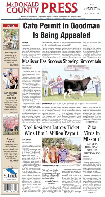 McDonald County Press - 1 Sep 2016