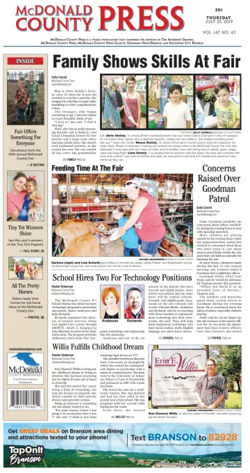 McDonald County Press - 25 Jul 2019