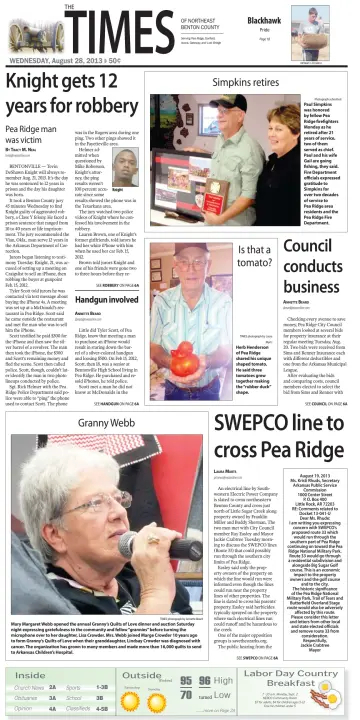 Pea Ridge Times - 28 8월 2013