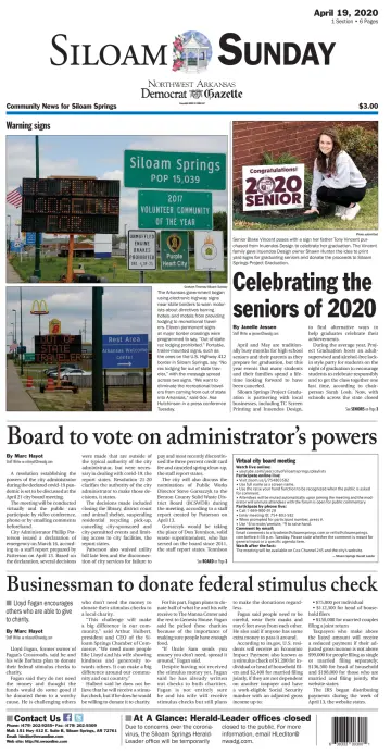 Siloam Springs Herald Leader - 19 Apr 2020