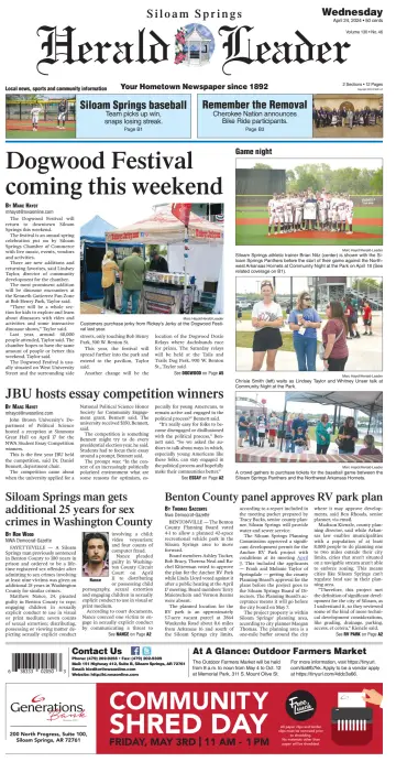 Siloam Springs Herald Leader - 24 四月 2024