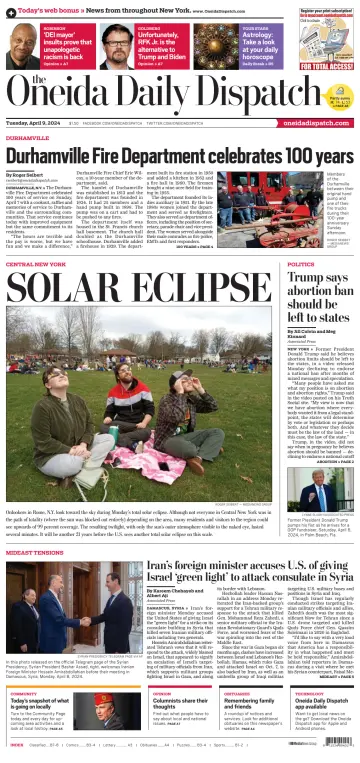 The Oneida Daily Dispatch (Oneida, NY) - 09 Apr. 2024