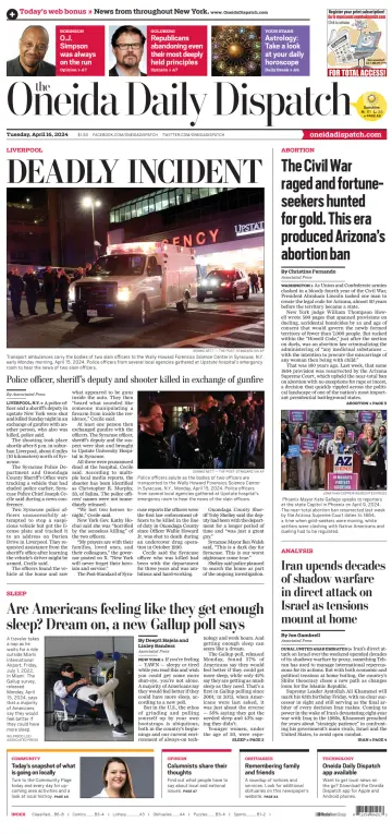 The Oneida Daily Dispatch (Oneida, NY) - 16 avr. 2024