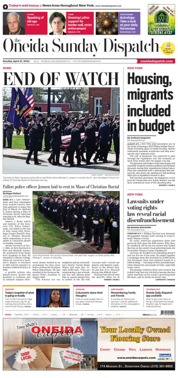 The Oneida Daily Dispatch (Oneida, NY) - 21 апр. 2024
