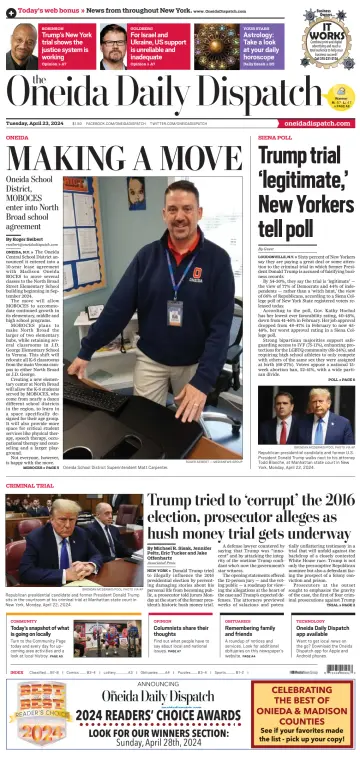 The Oneida Daily Dispatch (Oneida, NY) - 23 4月 2024