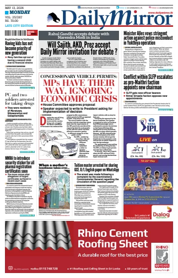 Daily Mirror (Sri Lanka) - 13 Mai 2024