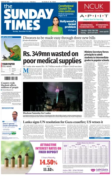 Sunday Times (Sri Lanka) - 10 déc. 2023