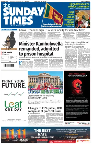 Sunday Times (Sri Lanka) - 4 Feabh 2024