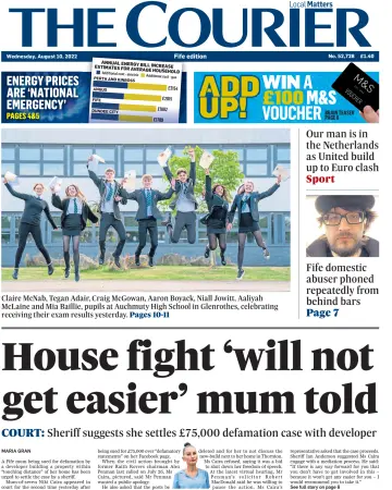 The Courier & Advertiser (Fife Edition) - 10 8월 2022