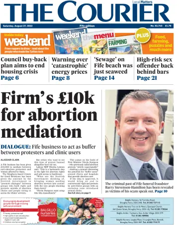 The Courier & Advertiser (Fife Edition) - 27 8월 2022