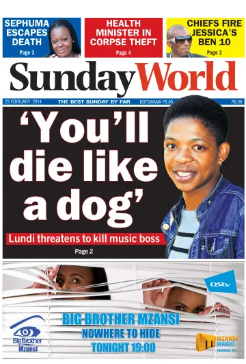 Sunday World (South Africa) - 23 Feb 2014