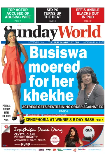 Sunday World (South Africa) - 28 Sep 2014