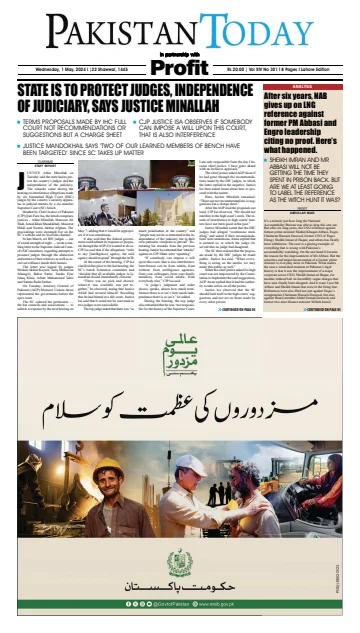 Pakistan Today (Lahore) - 01 May 2024