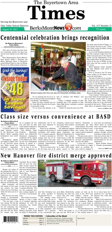 The Boyertown Area Times - 16 Aug 2012