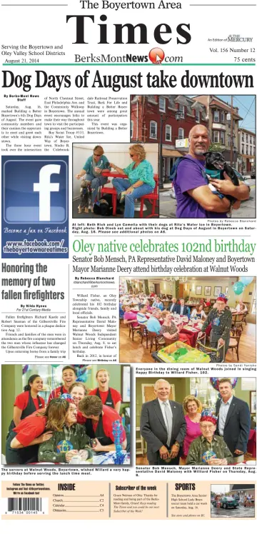 The Boyertown Area Times - 21 Aug 2014