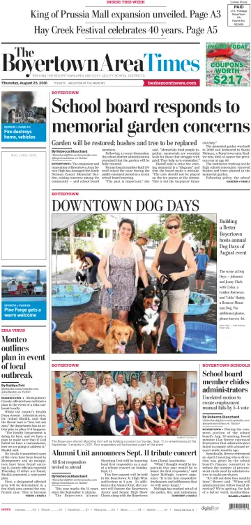 The Boyertown Area Times - 25 Aug 2016