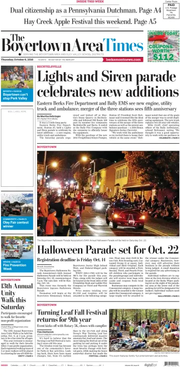 The Boyertown Area Times - 6 Oct 2016