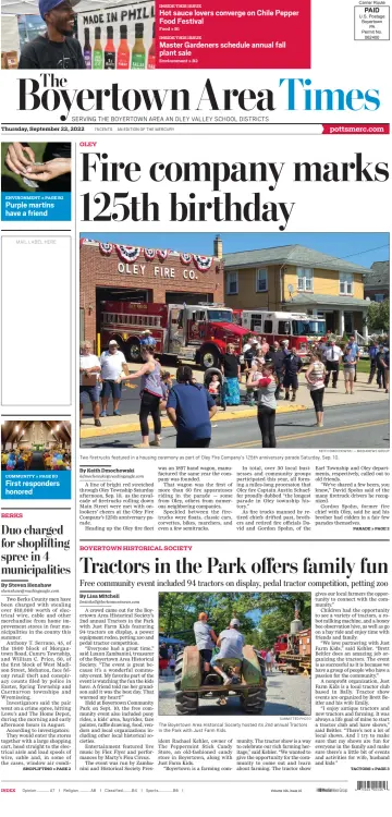The Boyertown Area Times - 22 Sep 2022