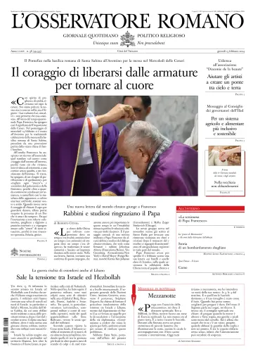 L’Osservatore Romano (Italian) - 15 Feb 2024