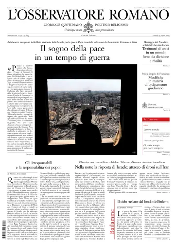 L’Osservatore Romano (Italian) - 19 Apr 2024
