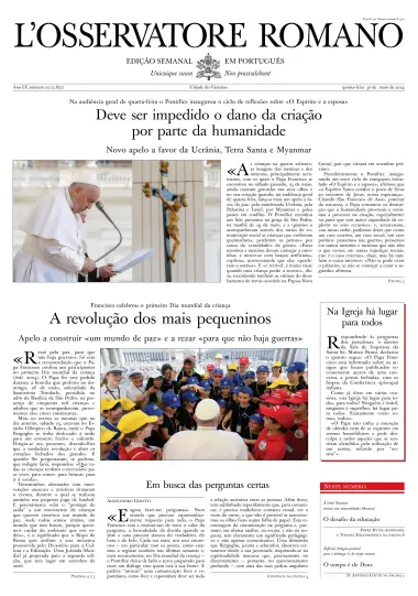L’Osservatore Romano (Portuguese) - 30 maio 2024