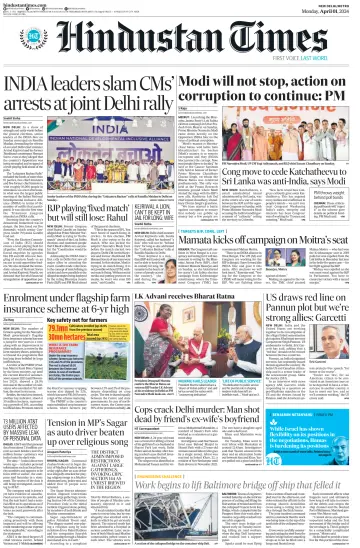 Hindustan Times (Delhi) - 1 Apr 2024