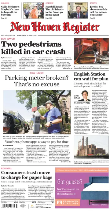 New Haven Register (Sunday) (New Haven, CT) - 25 Aug 2019