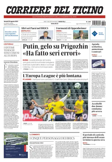 Corriere del Ticino - 25 Aug 2023