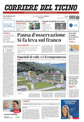 Corriere del Ticino - 22 Sep 2023