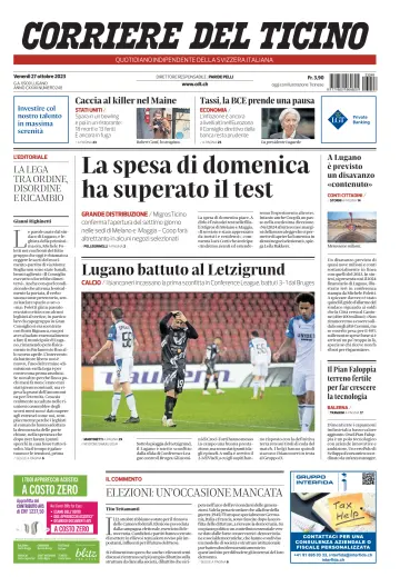 Corriere del Ticino - 27 Oct 2023