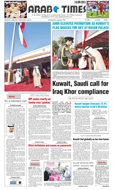 Arab Times - 1 Feb 2024