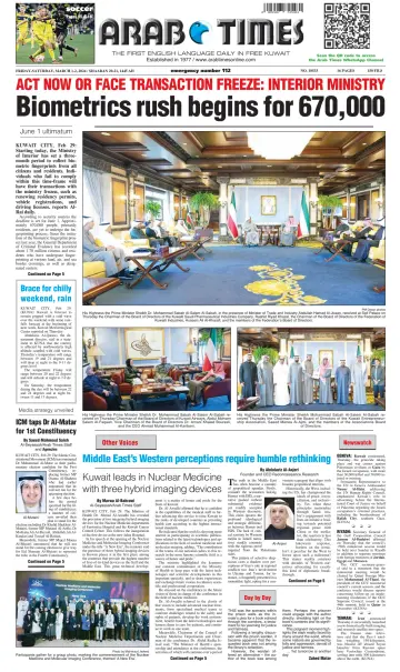 Arab Times - 1 Mar 2024