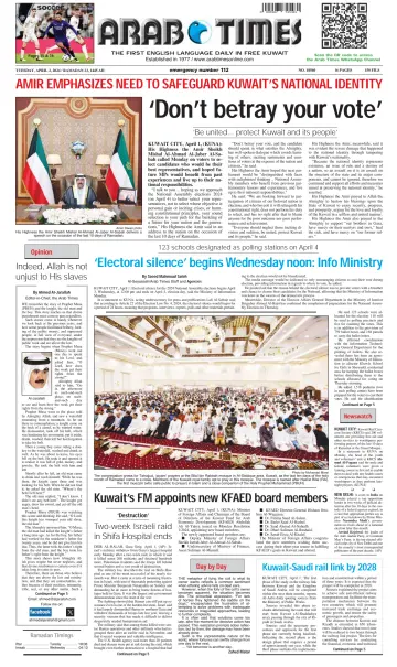 Arab Times - 2 Apr 2024