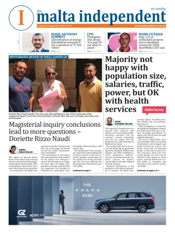 The Malta Independent on Sunday - 13 Aug 2023