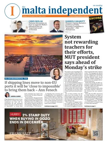 The Malta Independent on Sunday - 26 Nov 2023