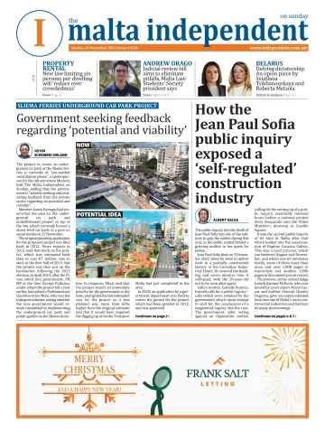 The Malta Independent on Sunday - 10 Dez. 2023