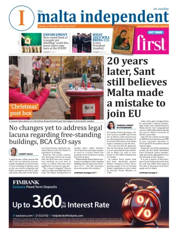 The Malta Independent on Sunday - 17 12月 2023