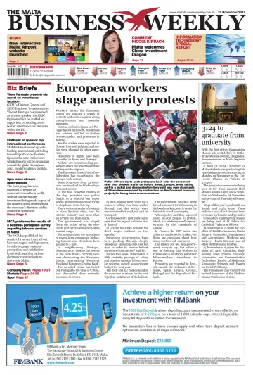 The Malta Business Weekly - 15 Nov 2012