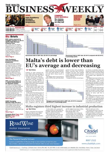 The Malta Business Weekly - 24 Jan 2013