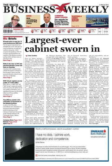 The Malta Business Weekly - 14 Mar 2013