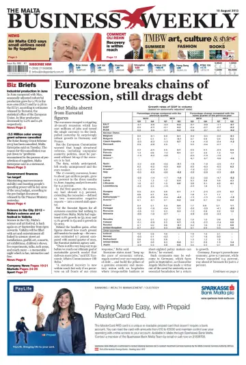 The Malta Business Weekly - 15 Aug 2013