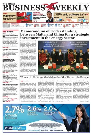 The Malta Business Weekly - 12 Sep 2013