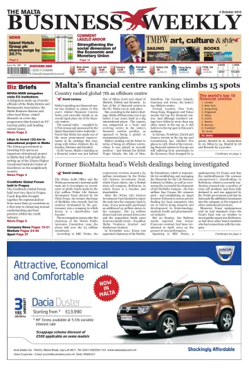 The Malta Business Weekly - 3 Oct 2013