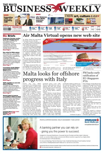 The Malta Business Weekly - 21 Nov 2013