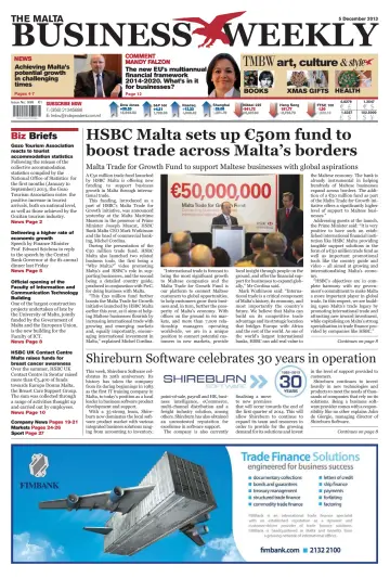 The Malta Business Weekly - 5 Dec 2013