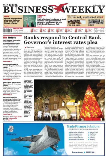 The Malta Business Weekly - 12 Dec 2013