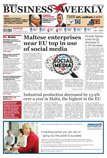The Malta Business Weekly - 19 Dec 2013