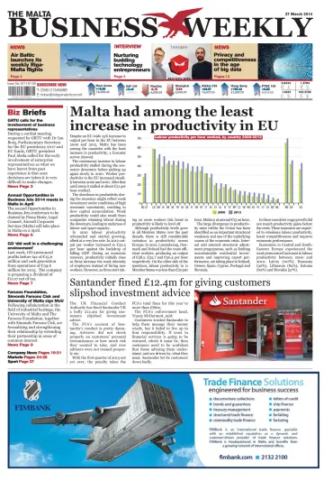 The Malta Business Weekly - 27 Mar 2014