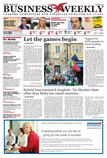 The Malta Business Weekly - 12 Jun 2014