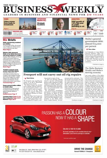 The Malta Business Weekly - 19 Jun 2014
